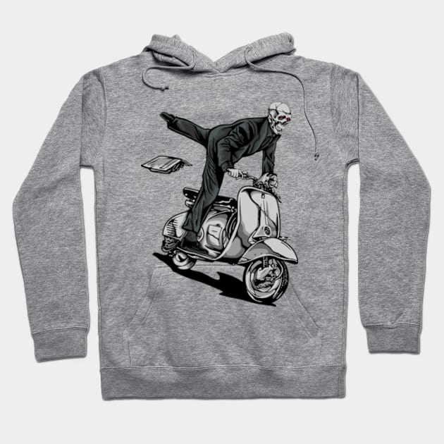 Skull Rider Vespa Hoodie by Mako Design 